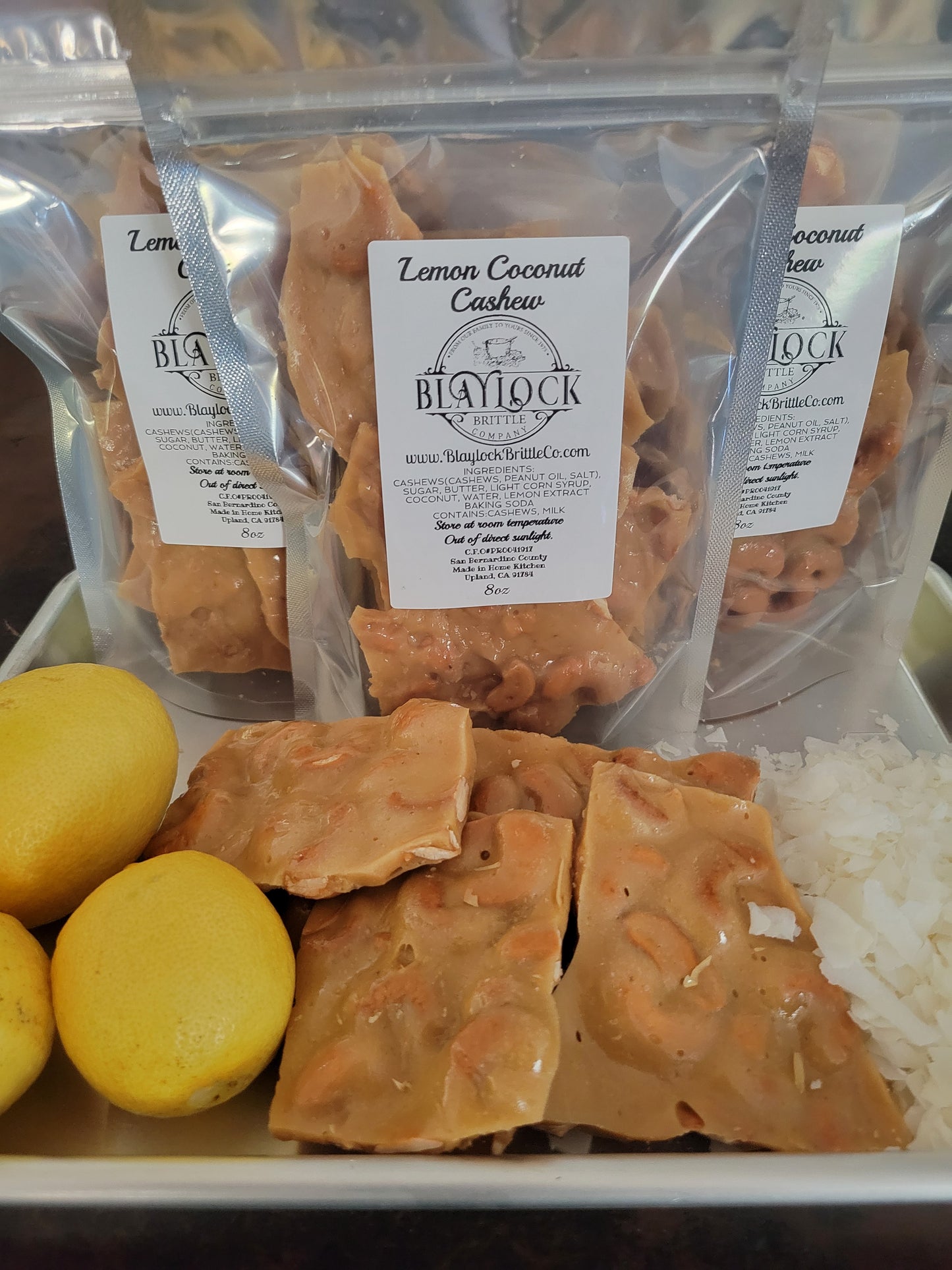 Lemon Coconut Cashew Brittle 8oz